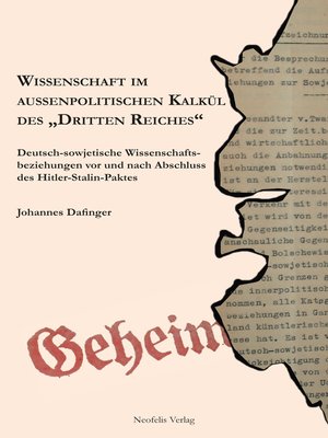 cover image of Wissenschaft im außenpolitischen Kalkül des "Dritten Reiches"